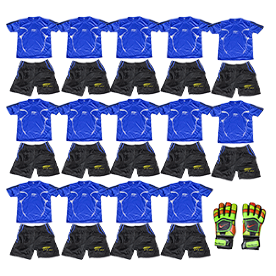 Adult Football Kit (Set of 14+ 1 Goal Keeper Gloves)